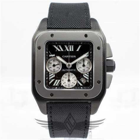 cartier santos xl black|cartier santos xl chronograph.